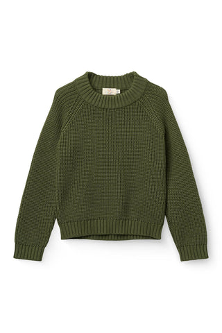 Copenhagen Colors Dark Green Classic Ribbed Knitter Sweater