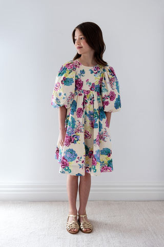 Petite Amalie Jewel Print Poplin Dress