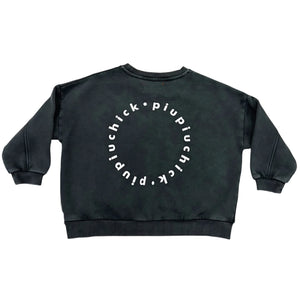 Piupiuchick Faded Black Logo Sweatshirt