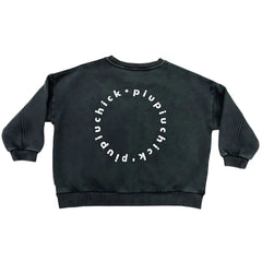 Piupiuchick Faded Black Logo Sweatshirt