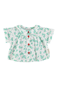 Piupiuchick Green Floral Blouse