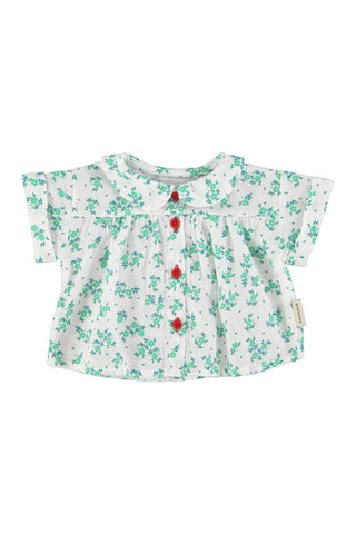 Piupiuchick Green Floral Blouse