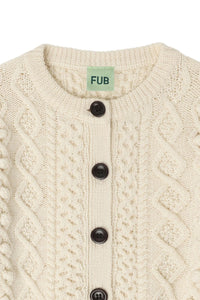 Fub Ecru Aran Cardigan