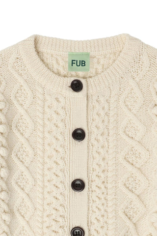 Fub Ecru Aran Cardigan