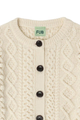 Fub Ecru Aran Cardigan