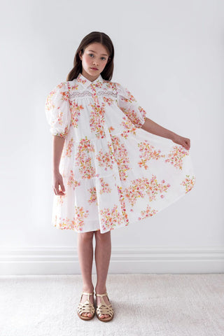 emile et ida crochet collar dress Emile et Ida Crochet Collar Dress Orchid Ecru Petit Bazaar