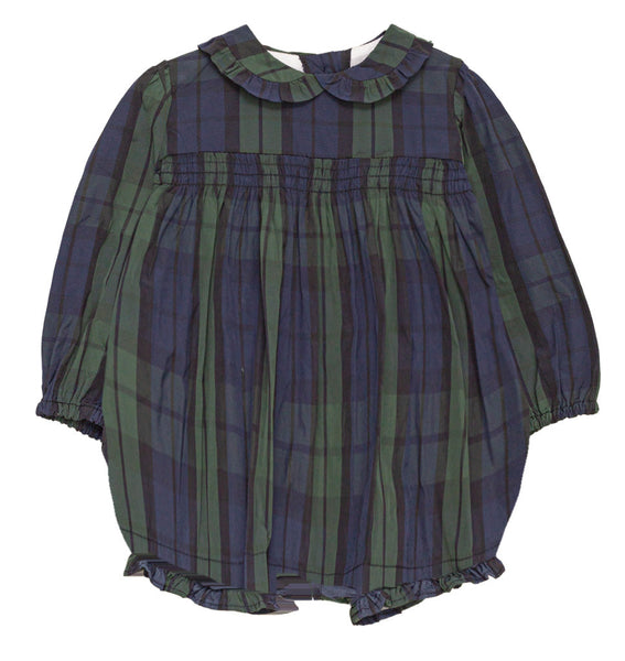 Cosmosophie Navy Plaid Paola Romper