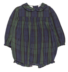 Cosmosophie Navy Plaid Paola Romper