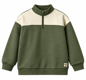 Wheat Thyme Half Zip Sweatshirt