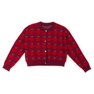 Wander & Wonder Earth Red Apple Cardigan