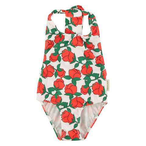 Piupiuchick Ecru/Red Roses Swimsuit