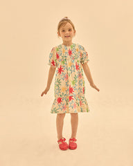 Jelly Mallow Ivory Star Puff Dress
