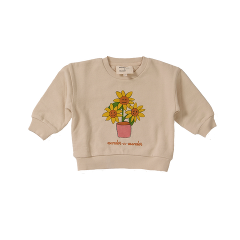 Wander & Wonder Oat Sunflower Baby Sweatshirt