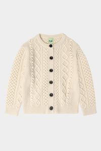 Fub Ecru Aran Cardigan