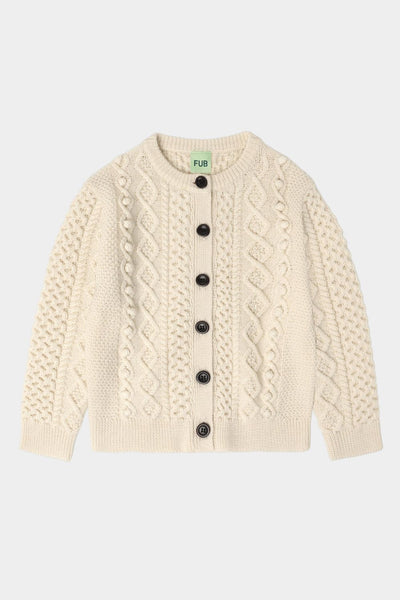 Fub Ecru Aran Cardigan