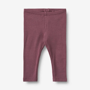 Wheat Dim Rose Jacquard Mikmak Knit Sweater & Jules Eggplant Leggins Set