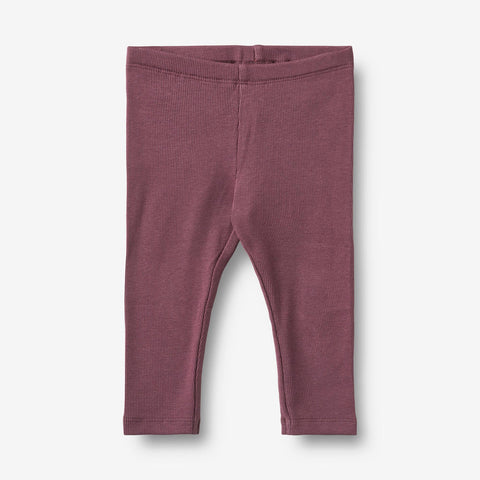 Wheat Dim Rose Jacquard Mikmak Knit Sweater & Jules Eggplant Leggins Set