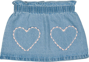 Louis Louise Light Blue Denim Teacher Skirt