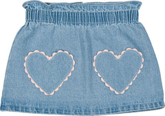 Louis Louise Light Blue Denim Teacher Skirt
