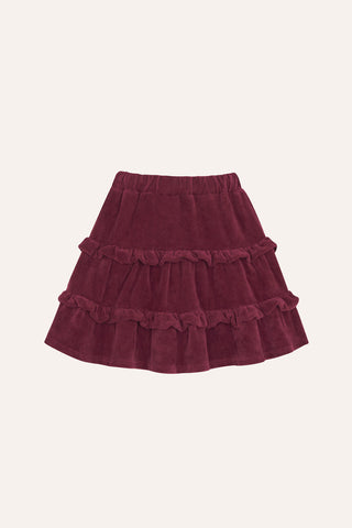 The Campamento Burgundy Velour Skirt