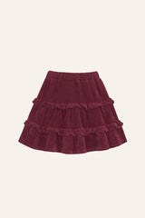 The Campamento Burgundy Velour Skirt
