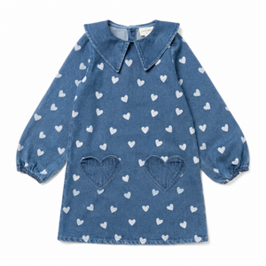 Louis Louise Denim Heart Odile Dress