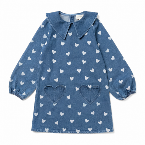 Louis Louise Denim Heart Odile Dress