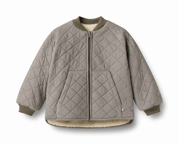 Wheat Brown Stripe Reversible Thermo Lake Jacket