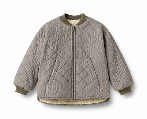 Wheat Brown Stripe Reversible Thermo Lake Jacket