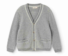 Marmar Grey Melange Stripe Tarono Cardigan