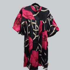 Christina Rohde Black/Hot Pink Flower Dress