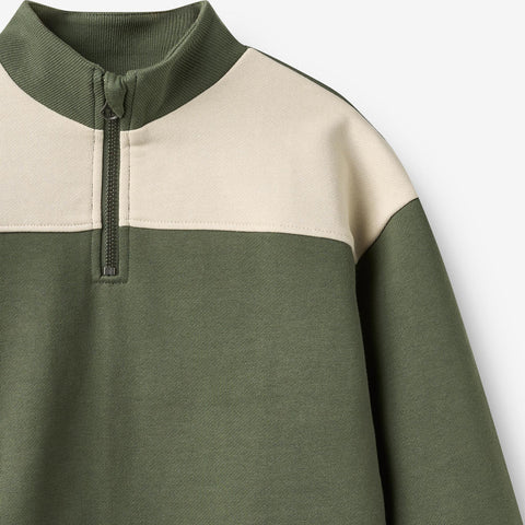 Wheat Thyme Half Zip Sweatshirt