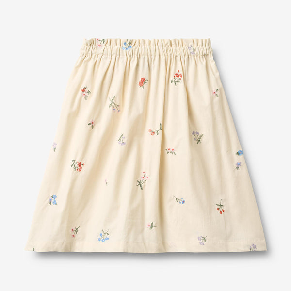 Wheat Ivory Embroidery Flowers Nora skirt