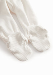 Marmar Pointelle Gentle White Footie