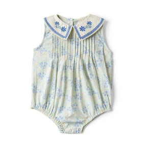 Lali Kids Baby Sofia Romper-Minty Check