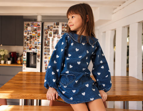 Louis Louise Denim Heart Odile Dress