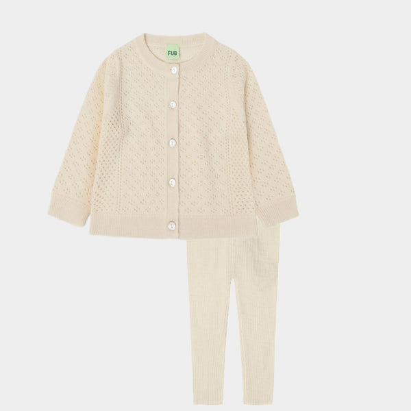 Fub Pointelle Cardigan & Legging Set