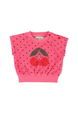 Piupiuchick Sleeveless cherry heart top