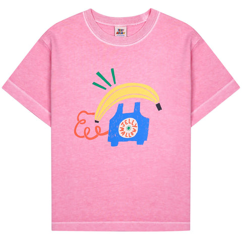 Jelly Mallow Pink Banana Telephone T-Shirt