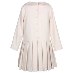 Jessie & Jame Cream Herringbone Dolly Dress