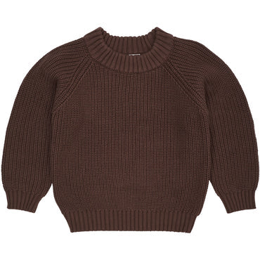 Copenhagen Colors Dark Brown Classic Ribbed Knitter Sweater