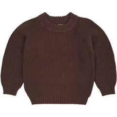 Copenhagen Colors Dark Brown Classic Ribbed Knitter Sweater
