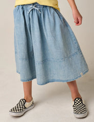 Tumble & Dry Denim Light Stonewash Piron Skirt