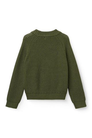 Copenhagen Colors Dark Green Classic Ribbed Knitter Sweater