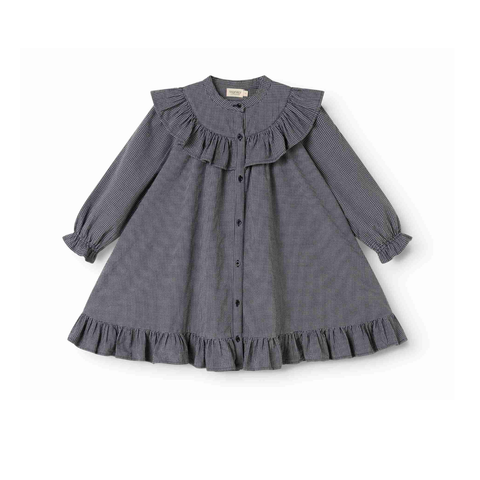 MarMar Pigeon Blue Check Dalina Dress