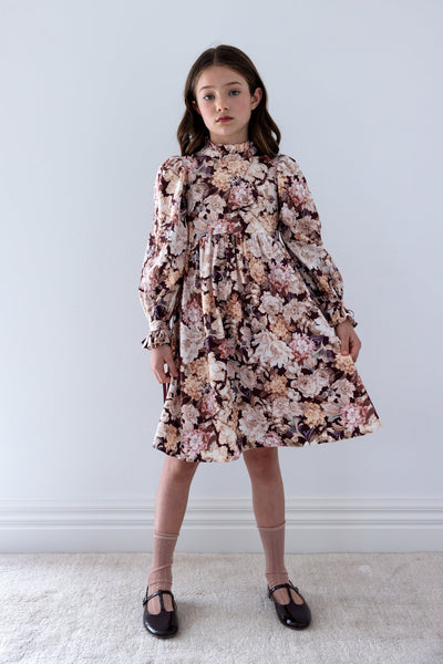 Petite Amalie Winter Bloom Cord Dress