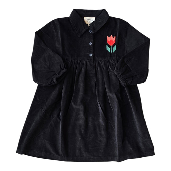 Wander & Wonder Black Corduroy Lotte Dress