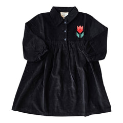 Wander & Wonder Black Corduroy Lotte Dress