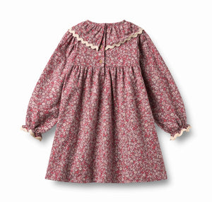 Wheat Grape Flowers Elvira Dress