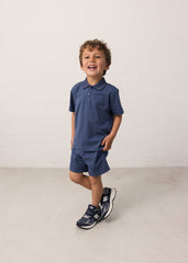 Marmar Vintage Blue Tad Polo & Paulo Shorts Set